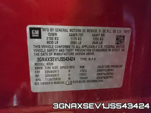 3GNAXSEV1JS543424 фото 2