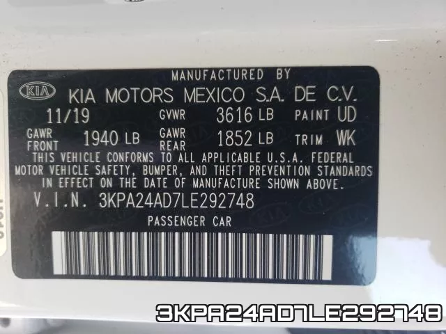 3KPA24AD7LE292748 фото 2
