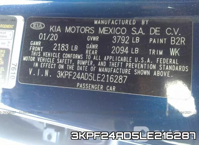 3KPF24AD5LE216287 фото 9