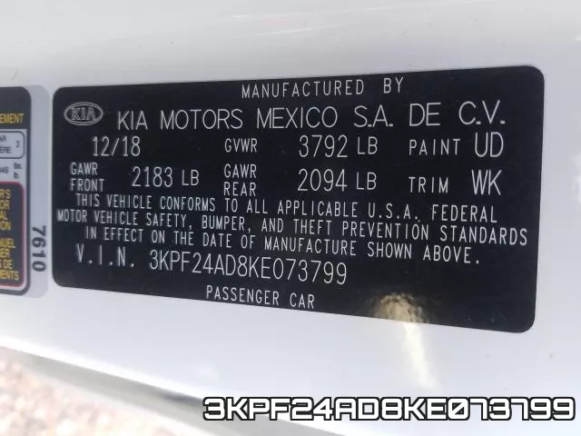 3KPF24AD8KE073799 фото 2