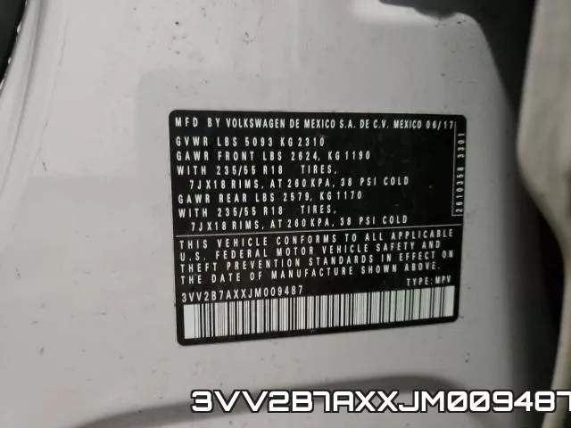 3VV2B7AXXJM009487 фото 2