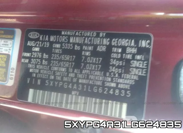 5XYPG4A31LG624835 фото 10