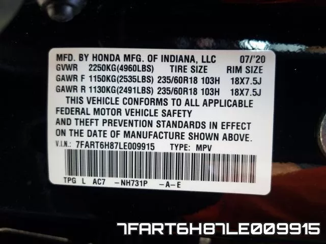 7FART6H87LE009915 фото 2