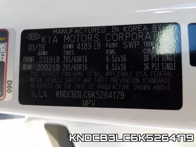 KNDCB3LC6K5264179 фото 2