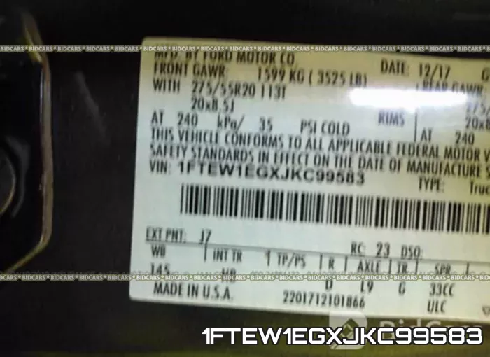 1FTEW1EGXJKC99583 фото 10