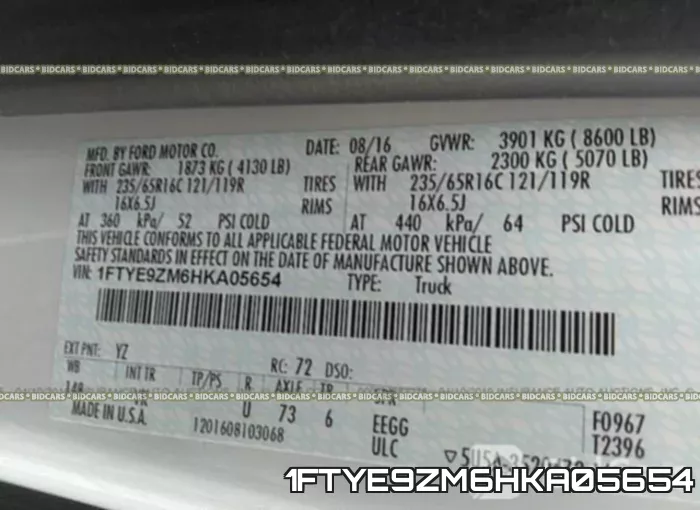 1FTYE9ZM6HKA05654 фото 10