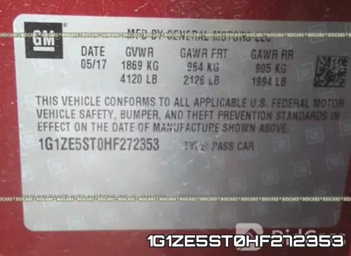 1G1ZE5ST0HF272353 фото 10