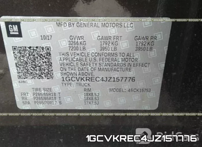 1GCVKREC4JZ157776 фото 10