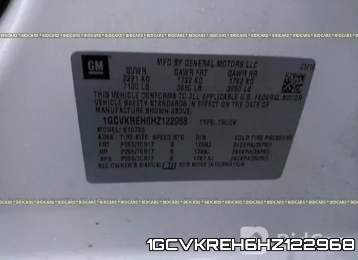 1GCVKREH6HZ122968 фото 10