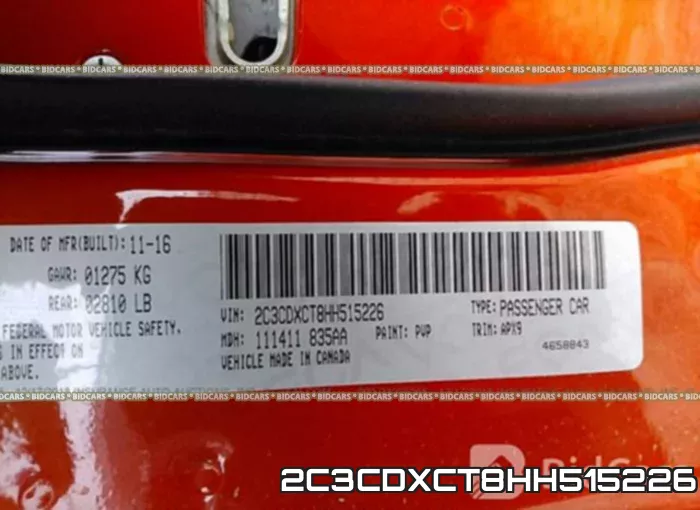 2C3CDXCT8HH515226 фото 10