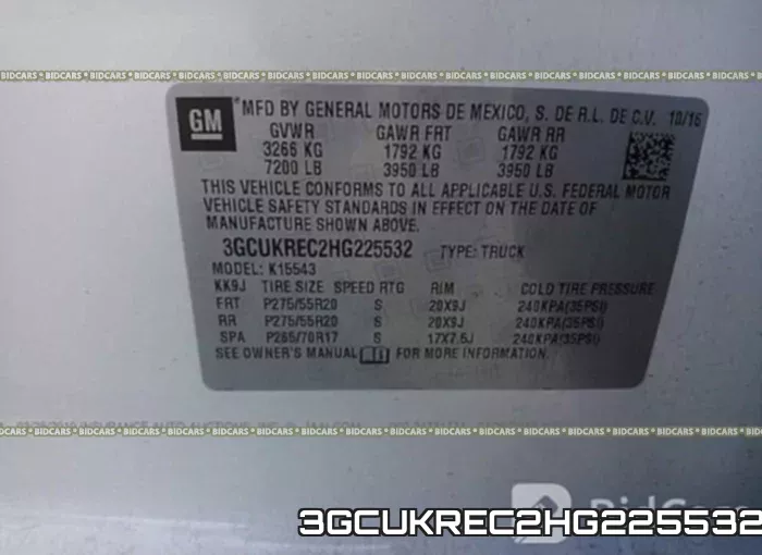 3GCUKREC2HG225532 фото 10