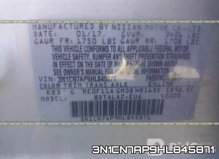 3N1CN7AP9HL845871 фото 10