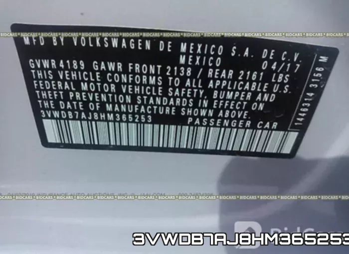 3VWDB7AJ8HM365253 фото 10