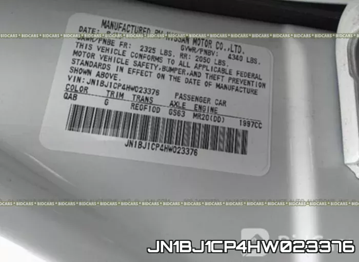 JN1BJ1CP4HW023376 фото 10