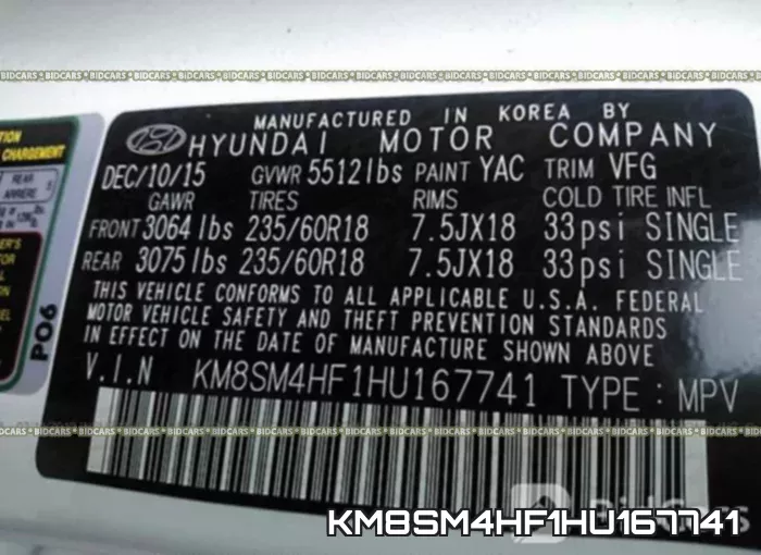KM8SM4HF1HU167741 фото 10