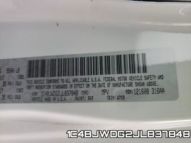 1C4BJWDG2JL837848 фото 2