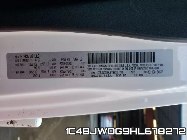 1C4BJWDG9HL678272 фото 2