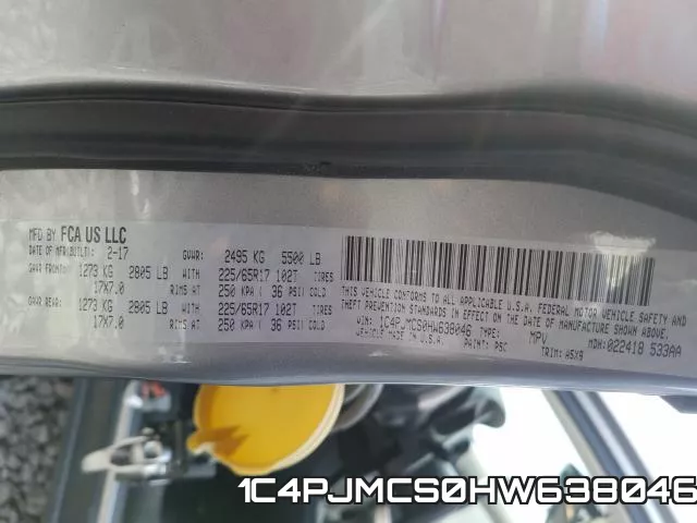 1C4PJMCS0HW638046 фото 2