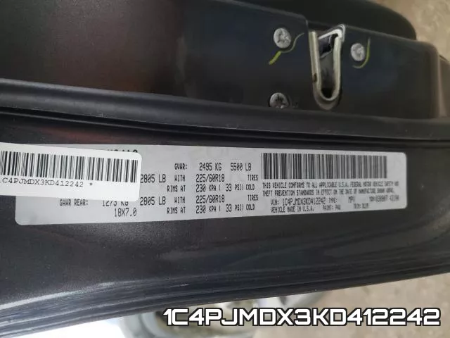1C4PJMDX3KD412242 фото 2