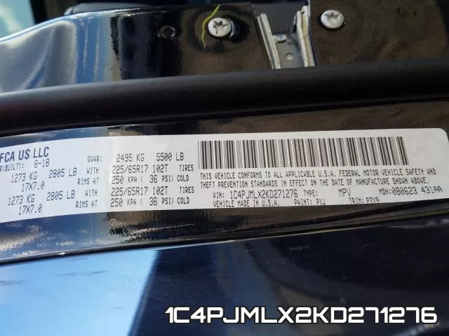 1C4PJMLX2KD271276 фото 2