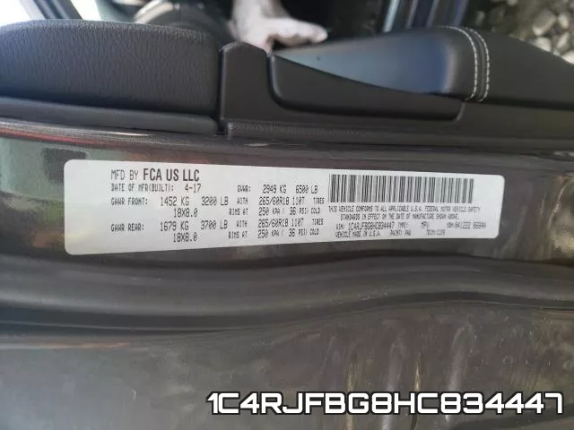 1C4RJFBG8HC834447 фото 2