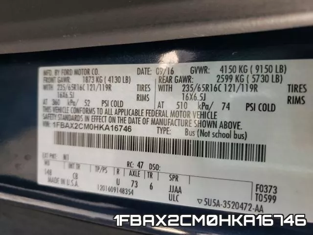 1FBAX2CM0HKA16746 фото 2