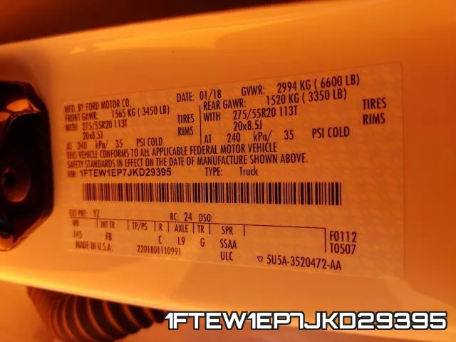 1FTEW1EP7JKD29395 фото 2