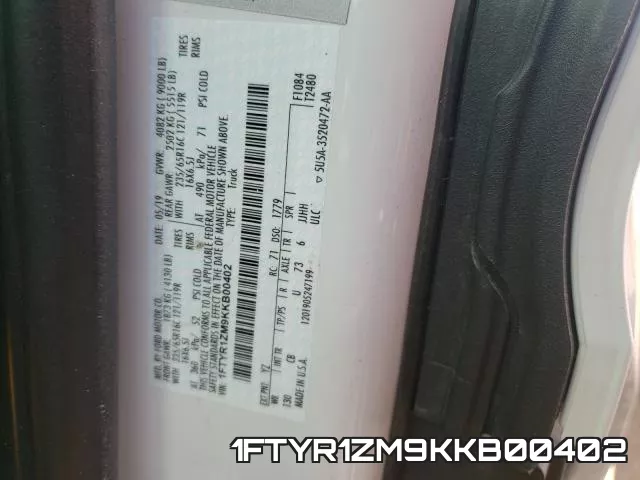 1FTYR1ZM9KKB00402 фото 2