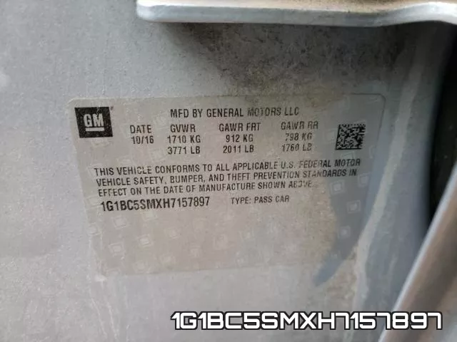1G1BC5SMXH7157897 фото 2