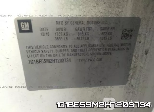 1G1BE5SM2H7203734 фото 10