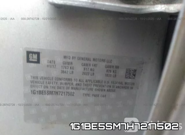 1G1BE5SM7H7217502 фото 9