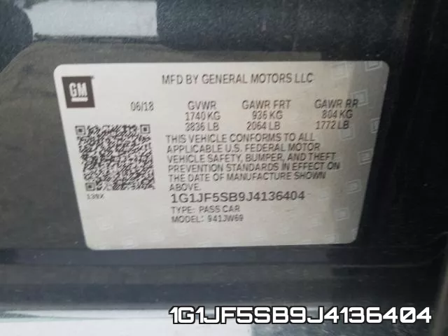 1G1JF5SB9J4136404 фото 2