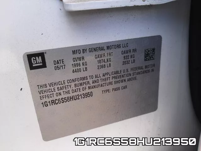 1G1RC6S58HU213950 фото 2