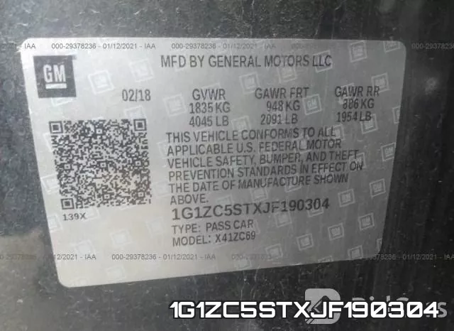 1G1ZC5STXJF190304 фото 10