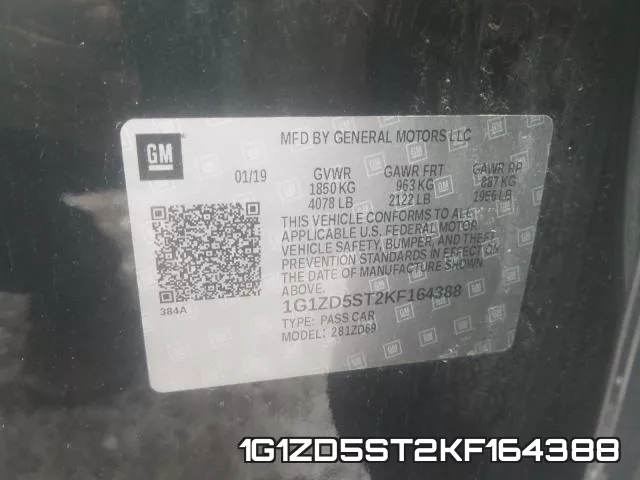 1G1ZD5ST2KF164388 фото 2
