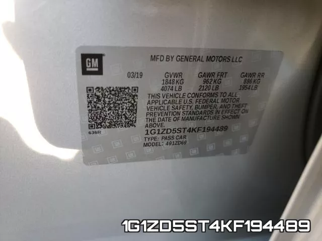 1G1ZD5ST4KF194489 фото 2