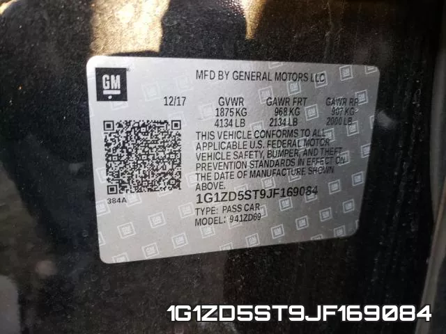 1G1ZD5ST9JF169084 фото 2