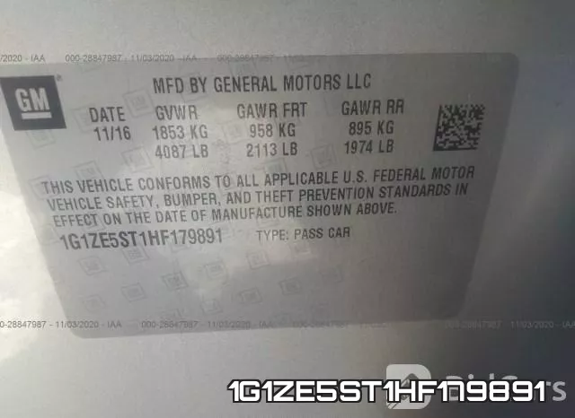 1G1ZE5ST1HF179891 фото 10