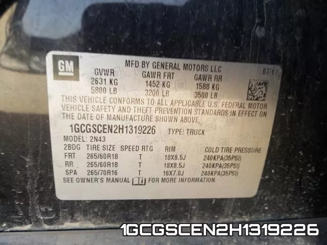 1GCGSCEN2H1319226 фото 2