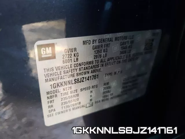 1GKKNNLS8JZ141761 фото 2