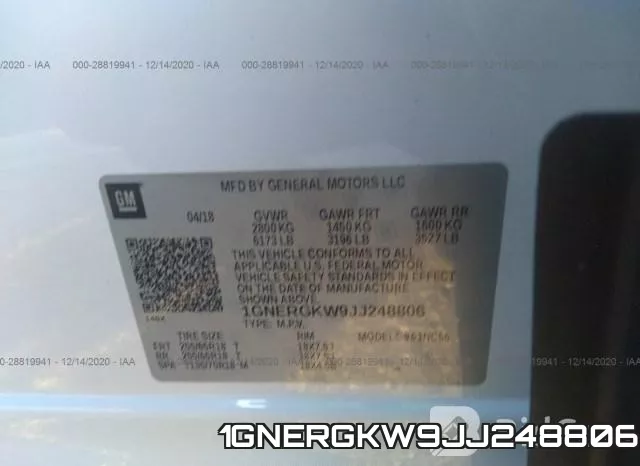 1GNERGKW9JJ248806 фото 9
