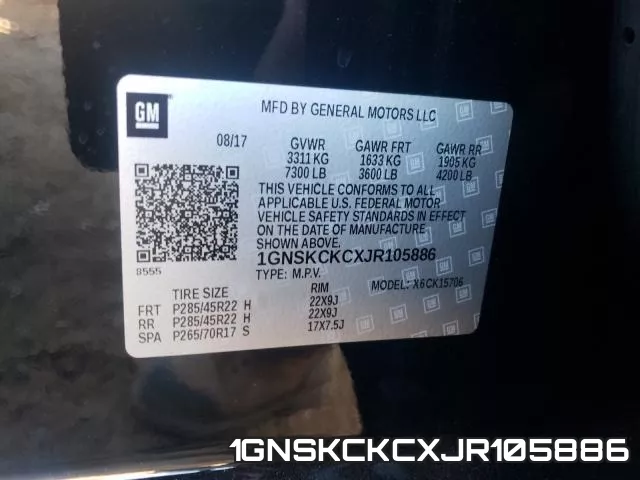 1GNSKCKCXJR105886 фото 2
