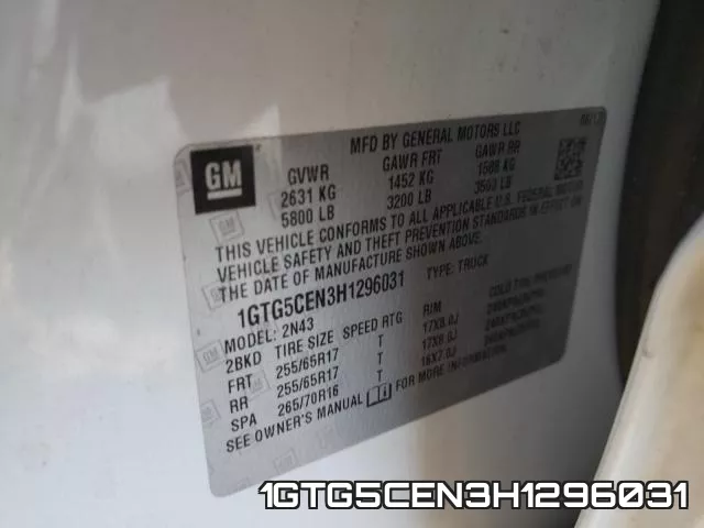 1GTG5CEN3H1296031 фото 2