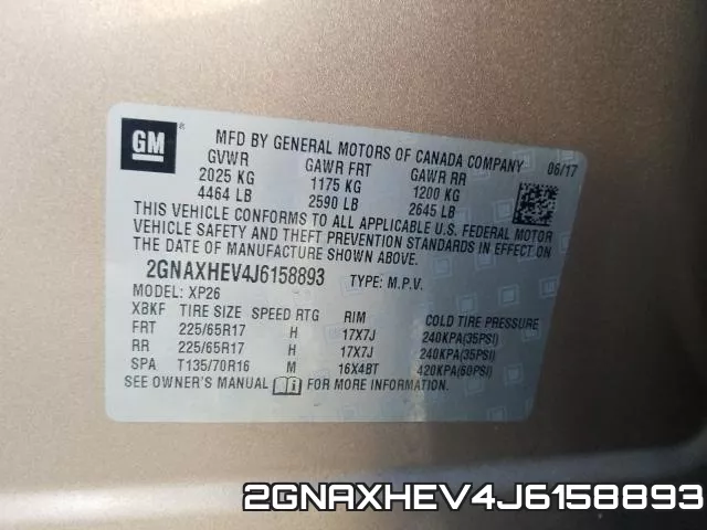 2GNAXHEV4J6158893 фото 2