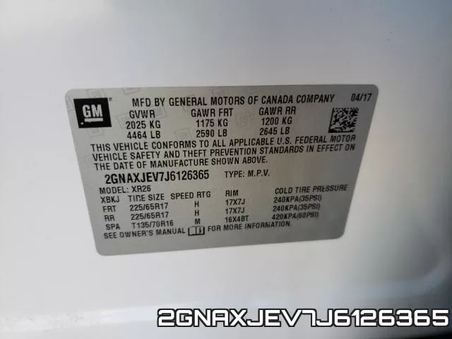 2GNAXJEV7J6126365 фото 2
