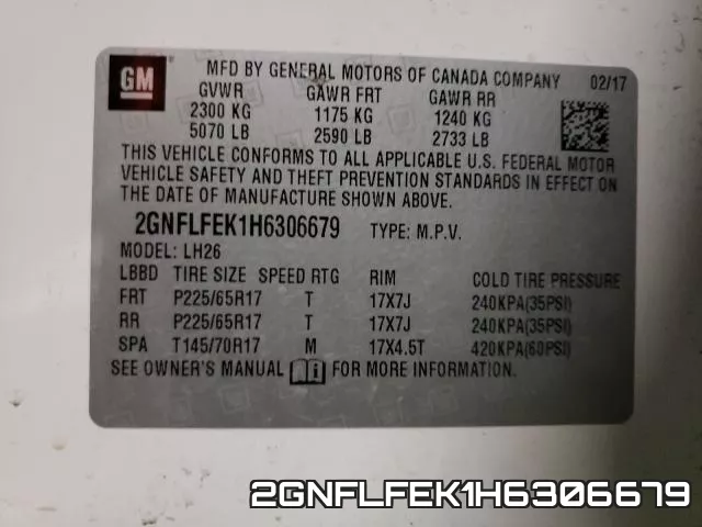 2GNFLFEK1H6306679 фото 2