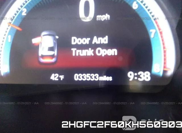 2HGFC2F60KH560903 фото 7