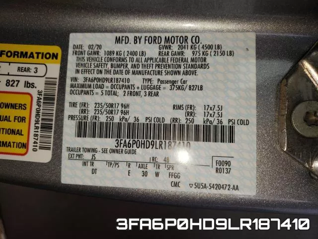 3FA6P0HD9LR187410 фото 2