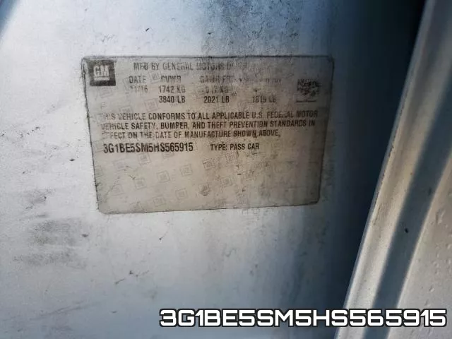 3G1BE5SM5HS565915 фото 2