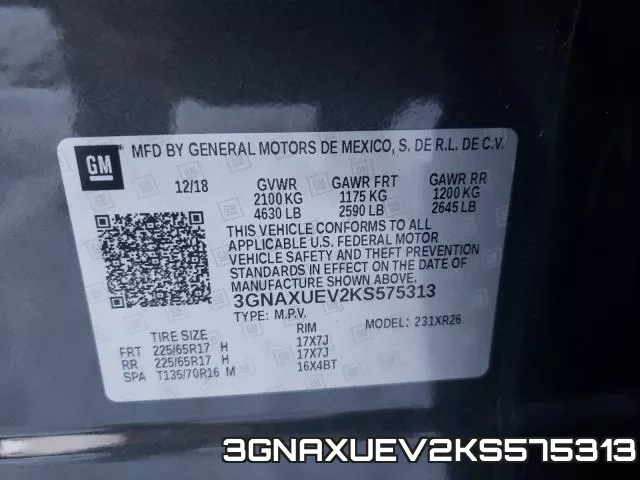 3GNAXUEV2KS575313 фото 2